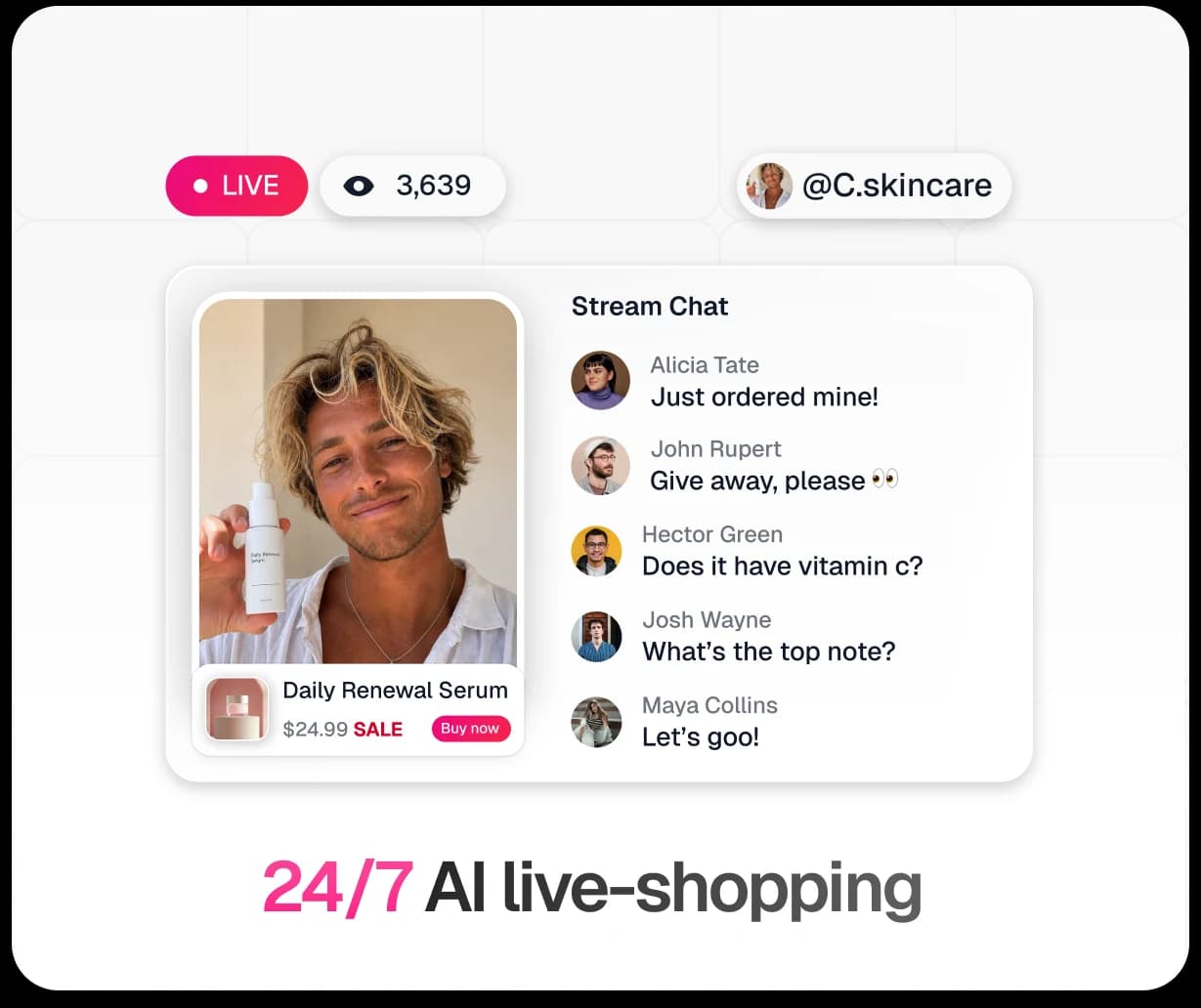 Sell live, around the clock