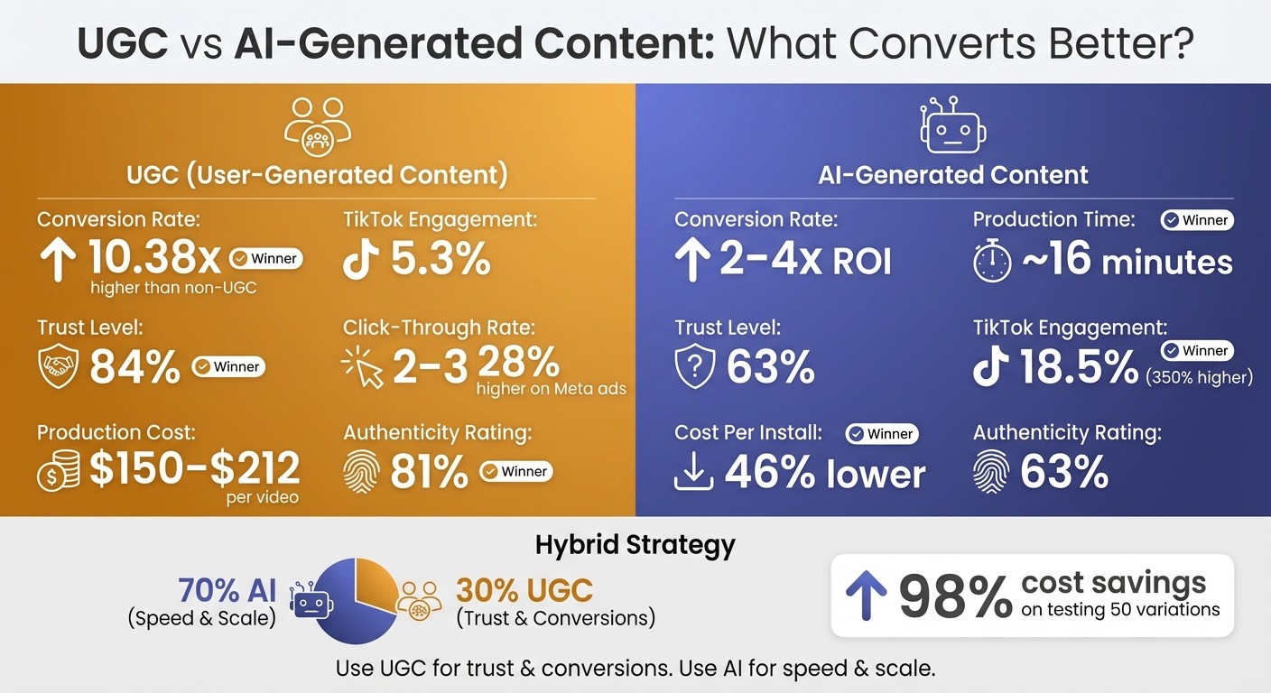 UGC vs AI-Generated Content: Performance Metrics Comparison