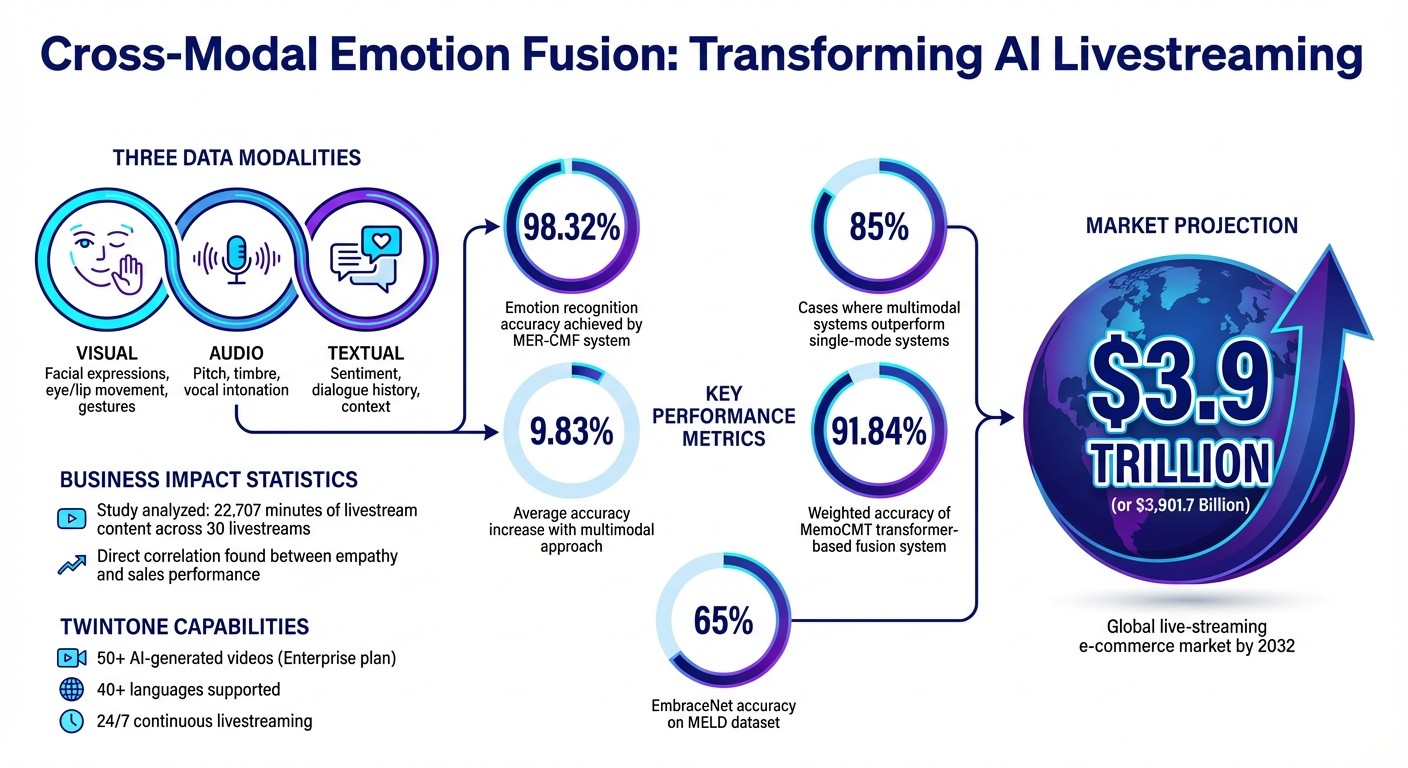 Cross-Modal Emotion Fusion: Key Statistics and Performance Metrics for AI Livestreaming