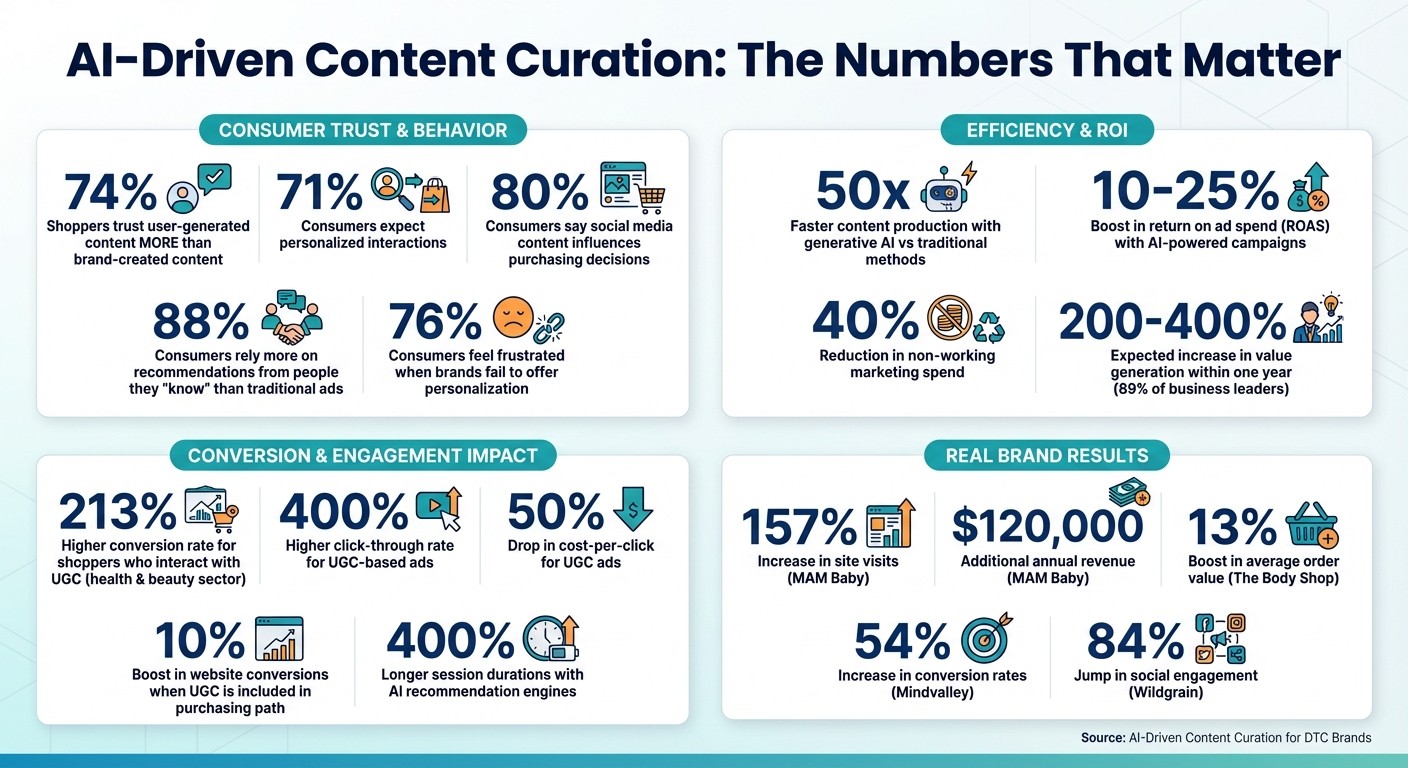 AI-Driven Content Curation Impact Statistics for DTC Brands