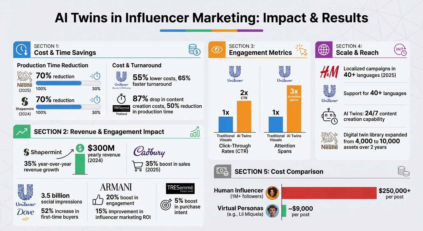 AI Twins in Influencer Marketing: Key Statistics and Benefits