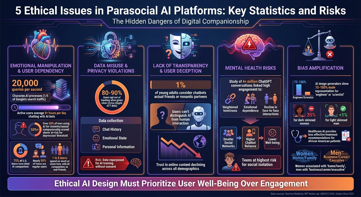 5 Ethical Issues in Parasocial AI Platforms: Key Statistics and Risks