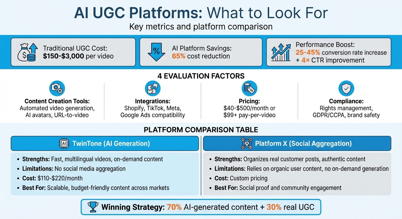 AI UGC Platforms Comparison: TwinTone vs Platform X Features and Costs