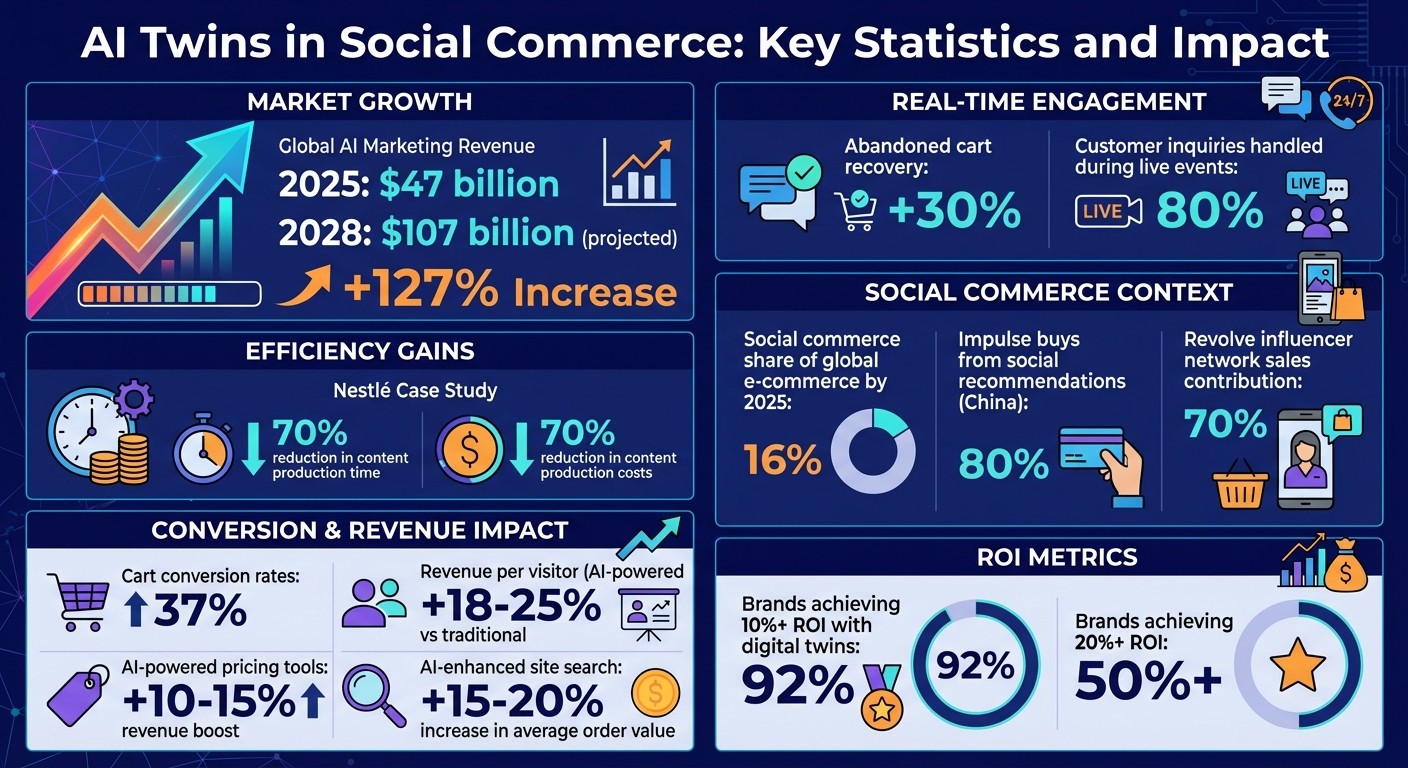 AI Twins in Social Commerce: Key Statistics and Impact Metrics 2025-2028