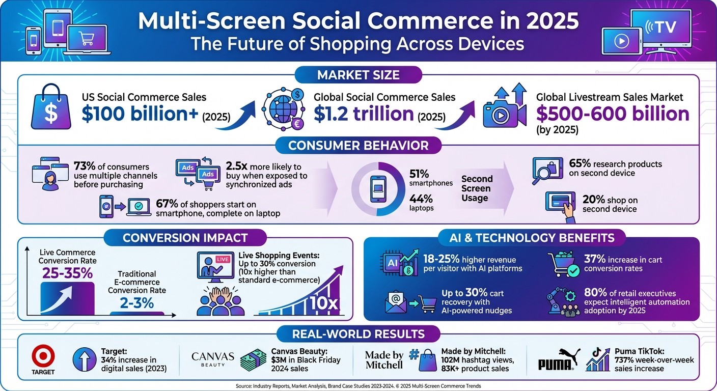 Multi-Screen Social Commerce Statistics and Impact 2025