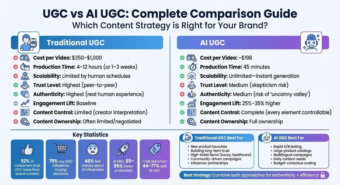 UGC vs AI UGC: Cost, Speed, and Performance Comparison